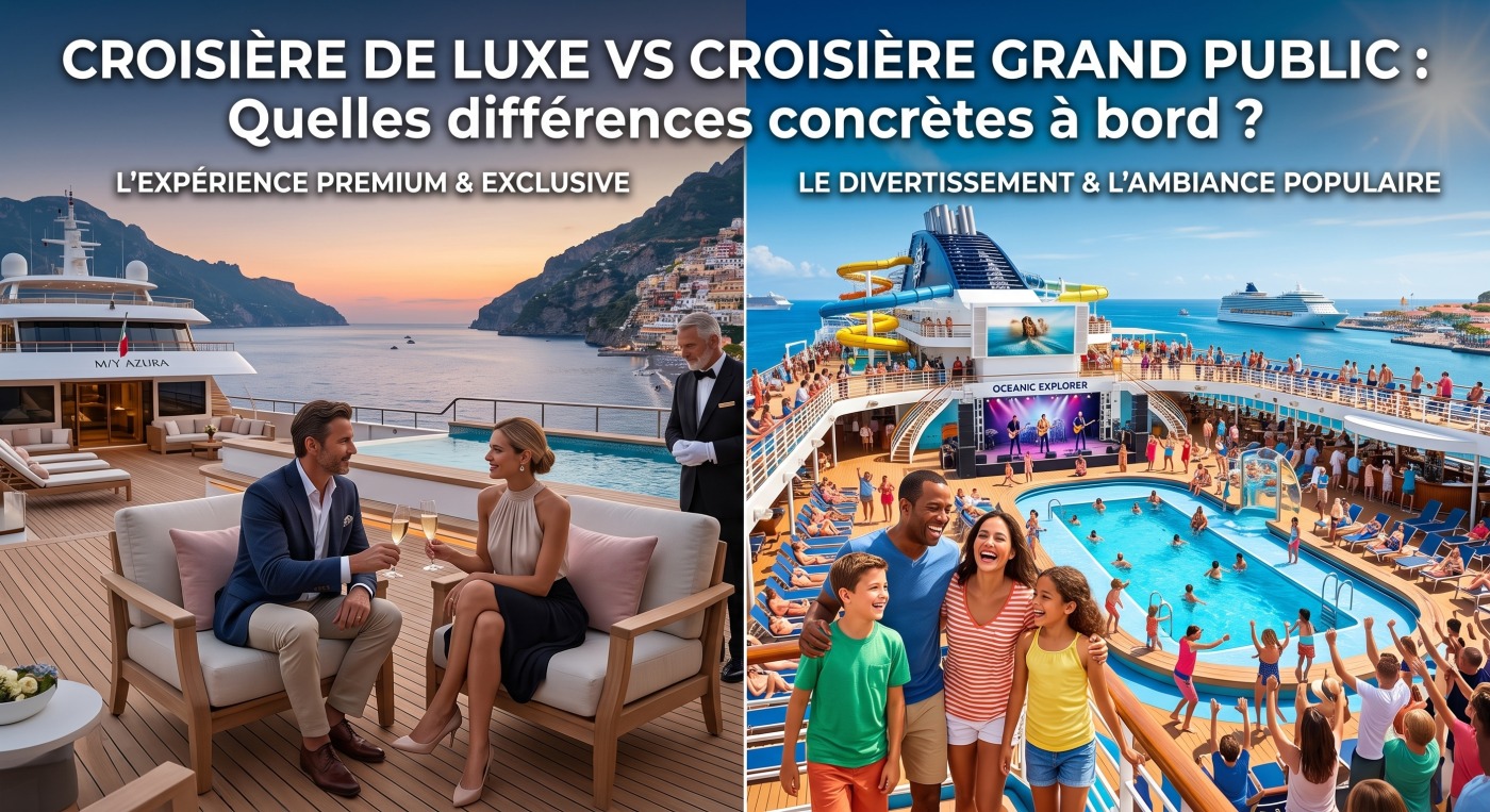 Croisière de luxe vs croisière grand public : quelles différences concrètes à bord ?